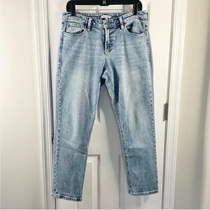 Dear John Jeans Blaire Cuffed High Rise Straight Leg Light Wash Denim Women’s 29